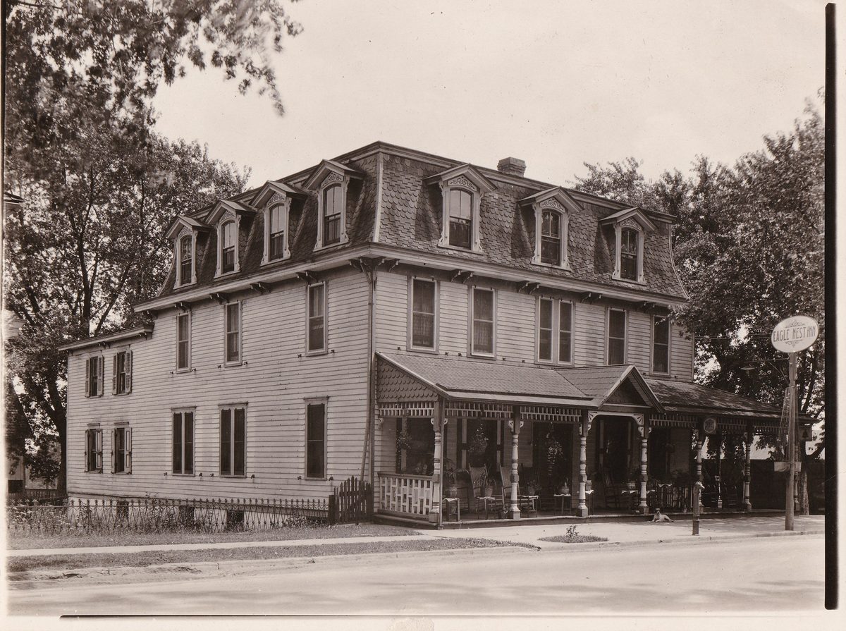 The Eagle Hotel building in its current mansard configuration